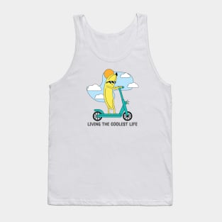 funny Banana Riding a Scooter : Living the banana life Tank Top